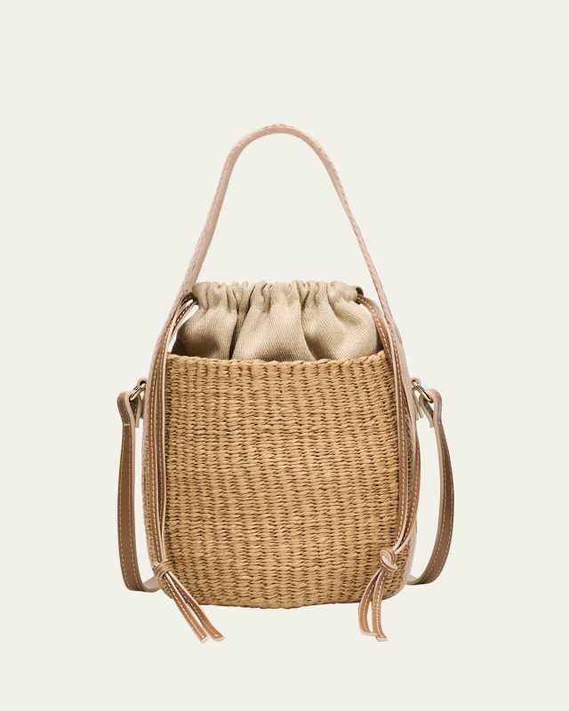 Woody Small Mifuko Basket Bag with Logo Webbing